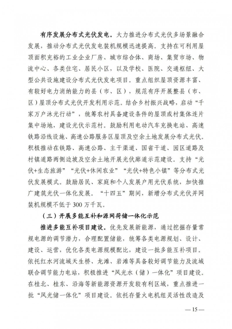 廣西“十四五”規(guī)劃：大力發(fā)展光伏發(fā)電，到2025年新增光伏裝機15GW！