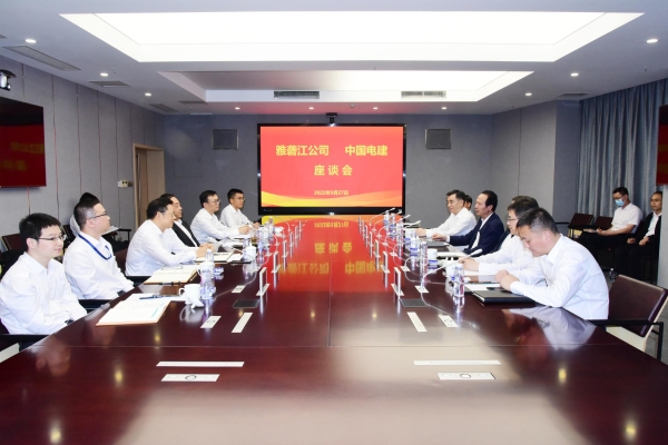 丁焰章與雅礱江公司黨委書記、董事長祁寧春座談