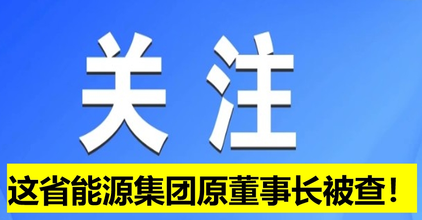這省能源集團(tuán)原董事長(zhǎng)被查！