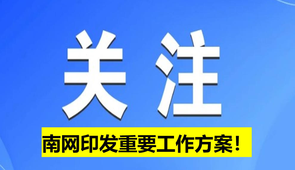 南網(wǎng)印發(fā)重要工作方案！